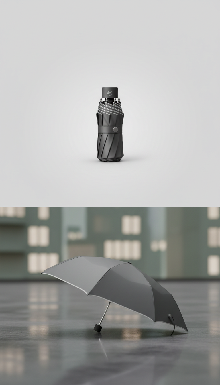 Compact Matte Aluminum Umbrella