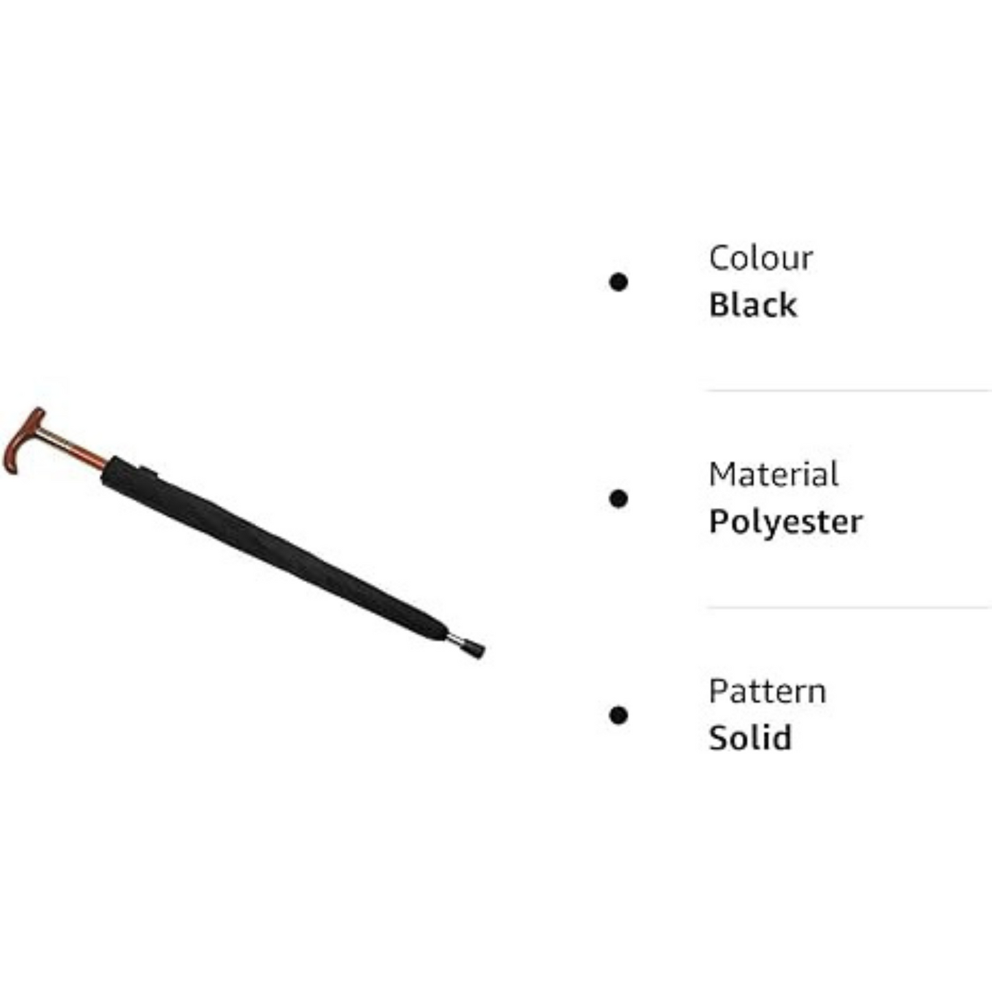 M&P Walking Stick Umbrella - Height Adjustable, walking length, Black | FREE SHIPPING*